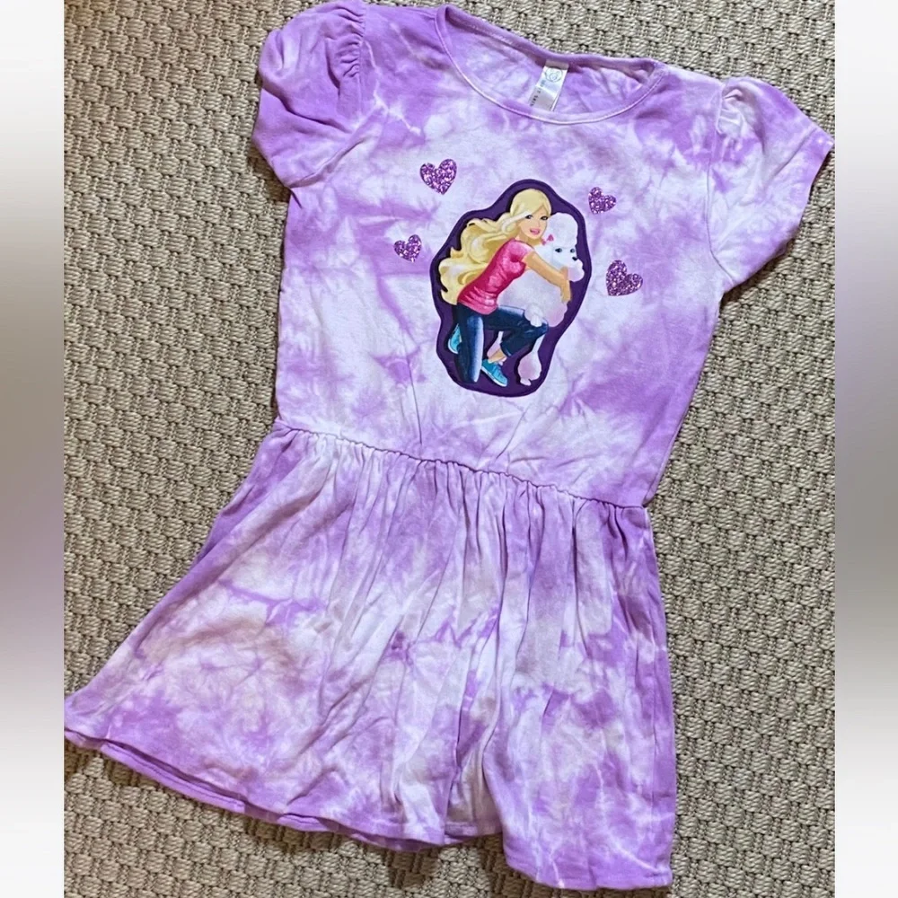New TRENDYTOTNYC Custom Tie Dyed Barbie Dress - Size 4 Years